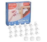 Baby Proofing Magnetic Cabinet Locks | No-Drill Child Proof Cabinet & Drawer Locks | Extra-Strong Magnet Security System for Babies, Toddlers & Pets