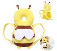 Baby Protective Backpack, Adjustable Safety Pillow for the Head of Children Walking, Anti-Fall Pillow Newborn Bee Yellow