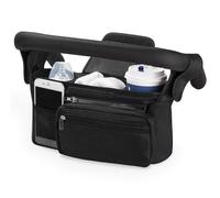Baby Pushchair Organiser Bag 3 Insulated Cup Holders Universal Pram Caddy