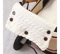 Baby Pushchair Pram Stroller Plush Hand Muff Warm Winter Baby Carriage Hand Gloves Hand Warmer Anti Freeze Baby Stroller Accessories Fingerless Gloves Hand Cover Outdoor Knitting Mitten(1Pcs),Beige