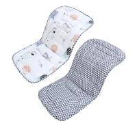 Baby Pushchair Seat Liners,Pram Liner Universal Fit for Most Pushchairs,100% Cotton Double-Sided Baby Stroller Cushion Pad,Stroller Seat Cover for Toddler Infant 1 Pack,78x34cm(Lions+Triangle)