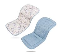 Baby Pushchair Seat Liners,Pram Liner Universal Fit for Most Pushchairs,100% Cotton Double-Sided Baby Stroller Cushion Pad,Stroller Pad Seat Cover for Toddler 1 Pack,78x34cm (Colorful Flowers+Waves)