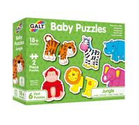 Baby Puzzles Jungle Set of 6 Two-Piece Animal Jigsaws Chunky Pieces 18m+