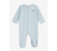 Baby pyjamas in PETIT BATEAU fine stripe cotton grey