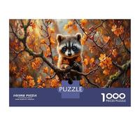 Baby Raccoon 1000 Piece Puzzle Orange Blossoms for Relaxation Experienced Jigsaw Fans Memory Improvement Retirement Gift 70x50cm/1000pcs