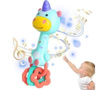 Baby Rattle & Sensory Teething Toy with Music, 6-12 Months(Unicorn)