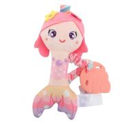 Baby Rattle Teether Plush Sensory Toy, Offers Crib Mobile Play and Handheld Fun with Gentle Rattle Sounds for 0 to 1 Year Old Infant Tummy Time (Type 1)