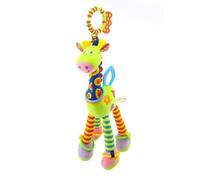 Baby Rattle Toy Set, Plush Giraffe, Zebra and Animals Handbells with Teether, Developmental Toys for Newborn (Green 165)