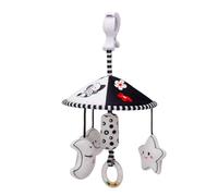Baby Rattles Toy Baby Stroller Hanging Toy Grasping Toy for Rattling with Bell Hanging Baby Toy Contrast Black White Baby Stroller Toy Plush Stroller Toy
