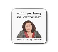 Baby Reindeer Mug Coaster Will ye hang ma curtains Martha Emails sent from my iPhone (Coaster)