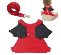 Baby Reins, 3 in 1 Anti-Lost Toddler Reins,Harness for Kids, Cute Red Little Devil Pattern, Adjustable Design Suitable for Toddlers Kids Baby Girls Boys (Red)