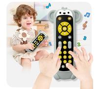 Baby Remote Control Toy with Monkeys Silicone Cover - Educational Musical Baby Toddler toys with Realistic Play, Lights, and Sounds - 6, 9, 12, 18 Month Boys Girl toys