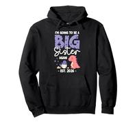 Baby Reveal Dinosaur I’m Going to Be a Big Sister Again 2026 Pullover Hoodie