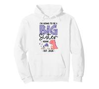Baby Reveal Dinosaur I’m Going to Be a Big Sister Again 2026 Pullover Hoodie
