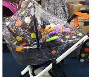 Baby Rex Stroller Rain Cover - Clear, Water Resistant - Fits COSATTO GIGGLE CARRYCOT