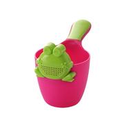 Baby Rinse Cup for Bath, Bath Cups for Baby Rinsing, Ute Frog Design Baby Rinser Cup, Aby Bath Water Cup with Holes, Baby Bath Jug Keep Water and Shampoo Out of Baby Face (Green)