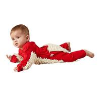 Baby Rompers Girl Boy Romper Set Fuzzy Warm Hooded Winter Coat Outwear Cute Zipper Clothes Cartoon Outfits 0-12 Months Red