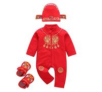 Baby Rompers Newborn Winter Hooded Romper Girls Boys Plush Jumpsuit Cartoon Sleepsuits Grows Outfits Toddler Halloween Costume 0-12 Months Red