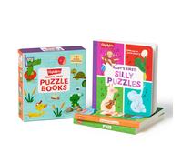 Baby’s First Puzzle Books : Set of Interactive Baby Books for Sensory Learning, 3 Play Time Board Books for Babies and Toddlers with Foam Puzzle, Mazes and More