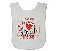 Baby’s Unisex Personalised Daddy’s Little Heart Breaker Valentines Bib
