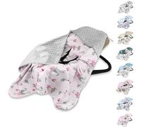 Baby Safe Car Seat Blanket for Strollers 90 x 90 cm Footmuff Universal Baby Blanket for Newborn Baby 100% Cotton Oeko-Tex Certified Hypoallergenic Pram Blanket|Bunny