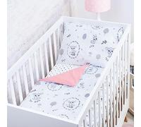 Baby Safe Duvet Cover Cot Newborn 120 x 90 cm Duvet Cover Cot 100% Organic Cotton Oeko-Tex Certified Sheets Single Bed Baby Bedding Set Deer Small