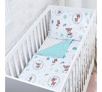 Baby Safe Duvet Cover Cot Newborn 120 x 90 cm Duvet Cover Cot 100% Organic Cotton Oeko-Tex Certified Sheets Single Bed Baby Bedding Set Deer Stitches