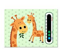 Baby Safe Ideas Giraffe Twins Nursery Room Thermometer - Using Latest Easy Read Colour Changing Technology