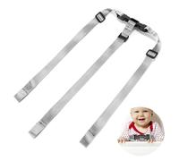 Baby Safety Belt ChildrenS Three-Point Safety Belt Adjustable Baby High Chair Safety Belt Suitable for Baby Stroller High Chair Baby Stroller Child Stroller (Gray)