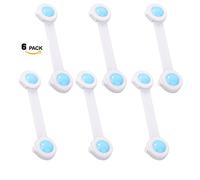 Baby Safety Cabinet Locks with Mighty Bond Refrigerator Locks Drawer Locks Toilet Locks 6 Pack