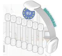 Baby Safety Door Stopper | Child Safety Kit 8 Door Stops | Supplement Adhesives + Removal Wire Included | Easy Tool-Free Installation | Drawer Latches Cabinet Fridge Window