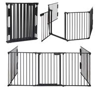 Fireplace Fire Guard Safety Fence Gate - Black