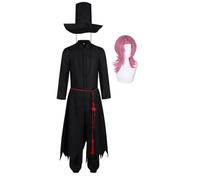 Baby Saja Cosplay Anime Baby Saja Costume Jinu/Mystery/Romance Wig Hat Coat Trousers Full Set Halloween Carnival Stage Performance Uniform