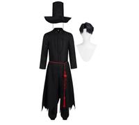 Baby Saja Cosplay Anime Baby Saja Costume Jinu/Mystery/Romance Wig Hat Coat Trousers Full Set Halloween Carnival Stage Performance Uniform