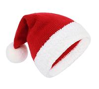 Baby Santa Christmas Hat - Winter Cap for Children, Toddlers, Kids 3-6 Months - Red Beanie Headwear for Christmas Party