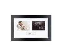 Baby Scan Multi Photo Frame, Holds 2 9.5x7cm Ultrasounds or Pictures, Plexi Glass, Wall Mounted, Black