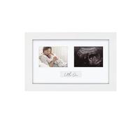 Baby Scan Multi Photo Frame, Holds 2 9.5x7cm Ultrasounds or Pictures, Plexi Glass, Wall Mounted, White