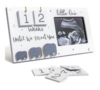 Baby Scan Photo Frame - Ideal Mum to Be Gift, Pregnancy Gift with Countdown Calendar & Changeable Mats for Baby Announcement & Gender Reveal Ideas - Nursery Picture Frames