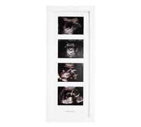 Baby Scan Photo Frame. Optional Personalisation. Multi Aperture Frame to display Four Ultra sound photographs.Portrait. Pregnancy announcment | Baby Shower | Pregnancy Keepsake (White Frame)