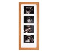 Baby Scan Photo Frame. Optional Personalisation. Multi Aperture Frame to display Four Ultra sound photographs.Portrait. Pregnancy announcment | Baby Shower | Pregnancy Keepsake (Oak Frame)