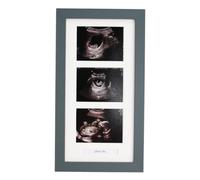 Baby Scan Photo Frame. Optional Personalisation. Multi Aperture Frame to display Three Ultra sound photographs. Pregnancy announcment | Baby Shower| Pregnancy Keepsake (Dark Grey Frame)