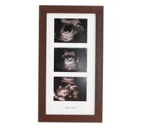 Baby Scan Photo Frame. Optional Personalisation. Multi Aperture Frame to display Three Ultra sound photographs. Pregnancy announcment | Baby Shower | Pregnancy Keepsake (Walnut Frame)