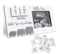 Baby Scan Photo Frames, Pregnancy Scan Photo Frame Wooden Baby Scan Frame Countdown Weeks Ultrasound Baby Scan Photo Frame Mum to be Gifts Pregnancy Gifts