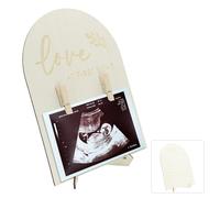 Baby Scan Photo Frames,Wooden Double-Side Ultrasound Picture Frame,Mum to be & Baby Announcement Gifts Y5YESMXK