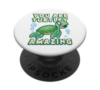 Baby Sea Turtle Lover You are Turtley Amazing PopSockets Adhesive PopGrip
