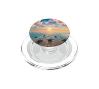 Baby Sea Turtle Ocean Sunset Art PopSockets PopGrip for MagSafe