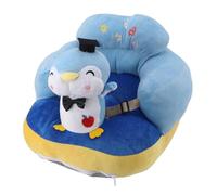 Baby Seat Sofa Plush Infant Learning Sitting Chair Adjustable Angle Anti Rollover Design Comfortable Support for Toddler Kids Soft Portable Lightweight Safe Stable (Blue Penguin)