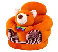 Baby Seat, Soft Plush Sit Me Up Floor Seats, Stable Support Cute Bear Chair for Sitting Training, Light Brown, 40 cm/16 Inch