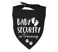 Baby Security in Training Dog Bandana Pet Scarf Dog Pregnancy Announcement Bandana Pregnancy Dog Bandana for Dogs Pet Accessories for Dog Lovers Pregnancy Reveal Ideas (Black)