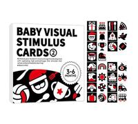 Baby Sensory Card - Baby Activity Cards Black White Set - Interactive Learning Aid Visual Stimulation for Children